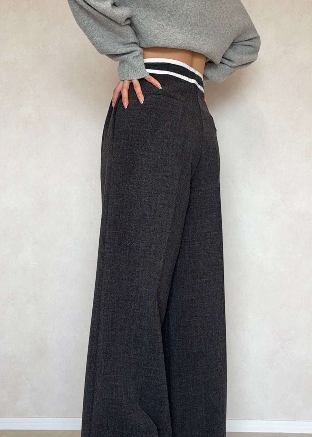 Waist design slacks