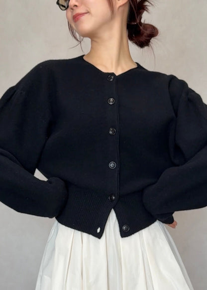 Long sleeve wool cardigan